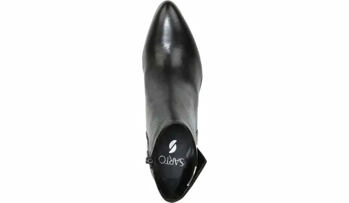 Boots Women Franco Sarto Sarto Kinga Block Heel Bootie Black Leather