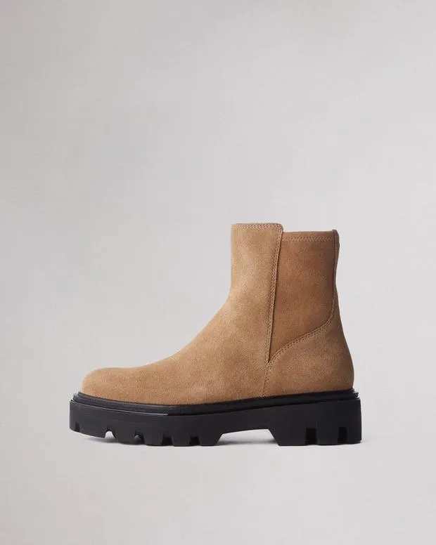 Boots Women Rag and Bone Quinn Leather Boot Camel Suede