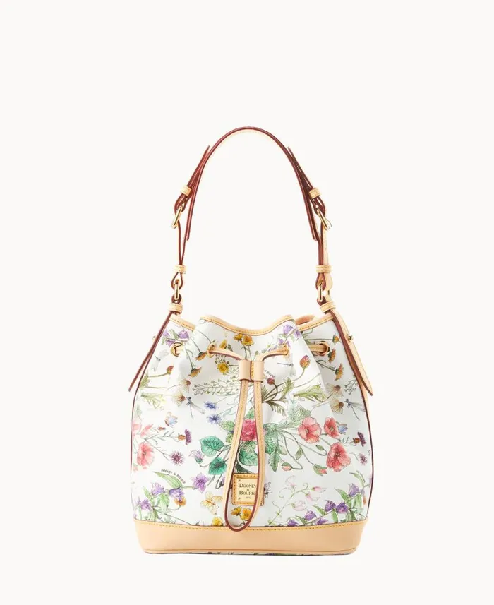 Botanical Collection Drawstring White Woman Dooney and Bourke Shoulder Bags