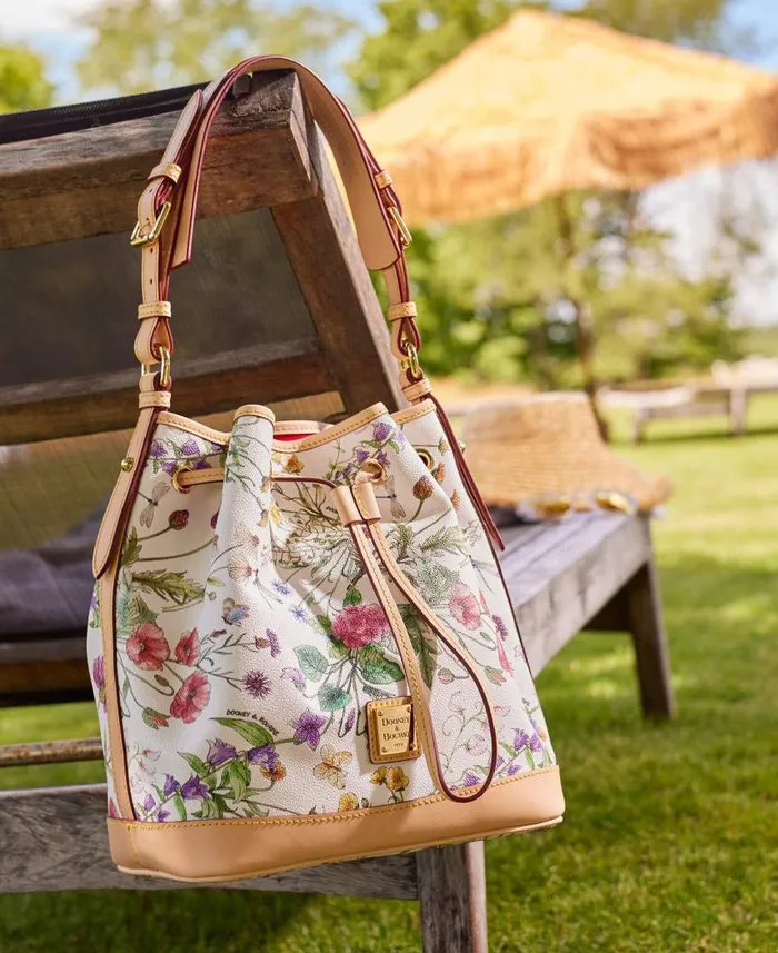Botanical Collection Drawstring White Woman Dooney and Bourke Shoulder Bags Botanical Collection Drawstring White Woman Dooney and Bourke Shoulder Bags