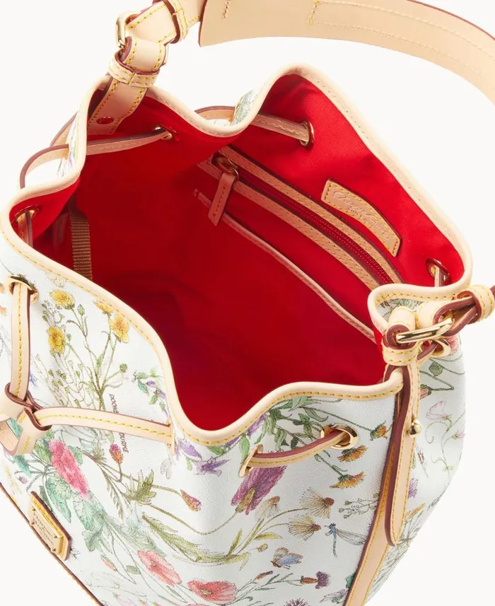 Botanical Collection Drawstring White Woman Dooney and Bourke Shoulder Bags Botanical Collection Drawstring White Woman Dooney and Bourke Shoulder Bags