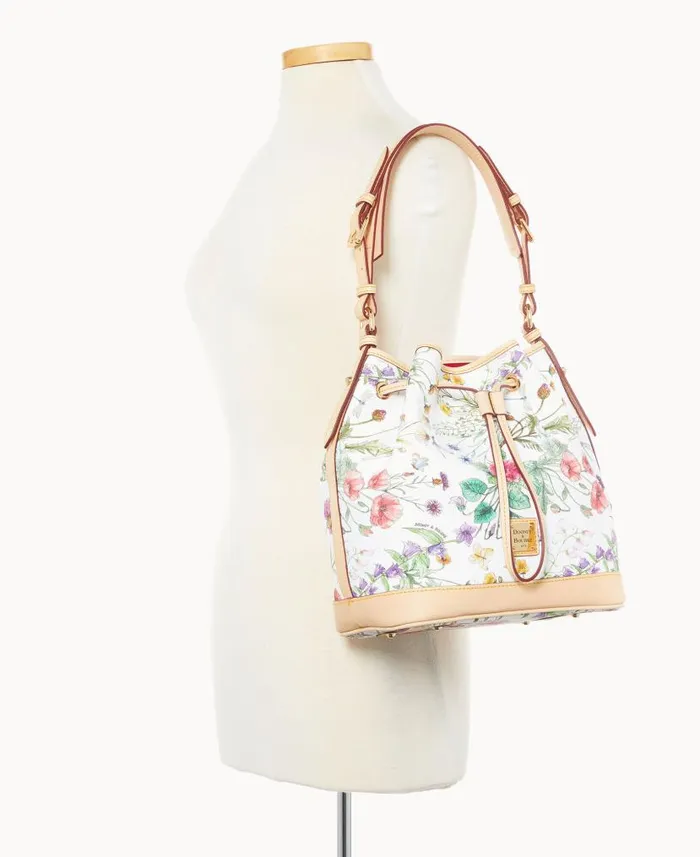 Botanical Collection Drawstring White Woman Dooney and Bourke Shoulder Bags Botanical Collection Drawstring White Woman Dooney and Bourke Shoulder Bags