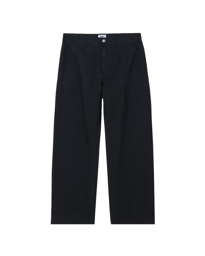 BOTTOMS OBEY Clothing Men BIGWIG BAGGY UTILITY PANT Anthracite Faded Wash