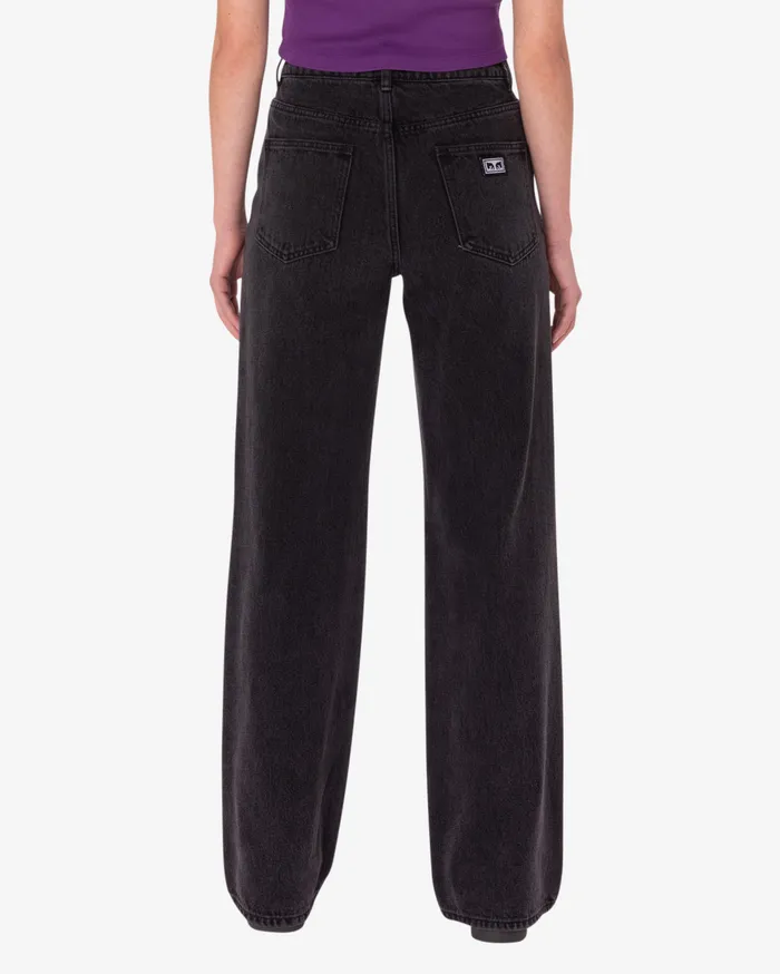 BOTTOMS Women ERRAND HIGHWAIST 5 POCKET DENIM Faded Black OBEY Clothing