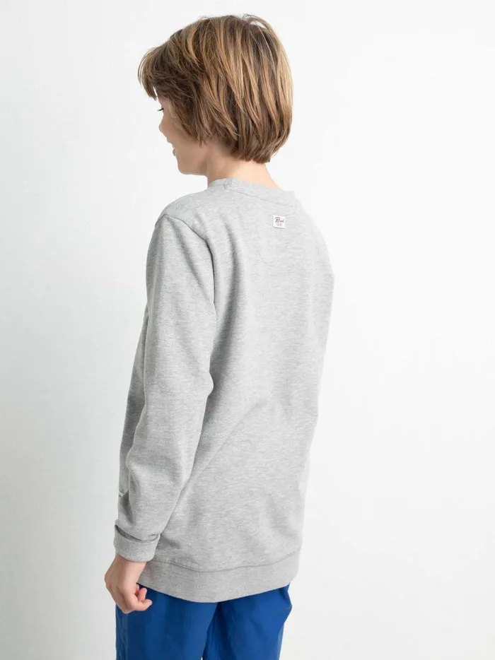 Boys Knits and Sweats Petrol Industries Pullover With Logo Artwork Light Grey Melee