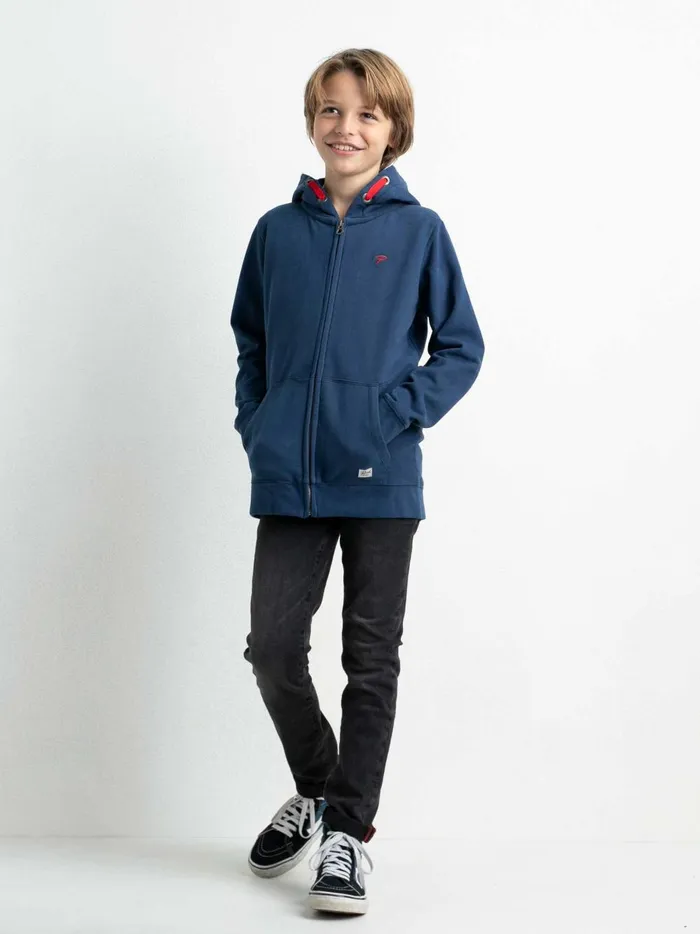 Boys Knits and Sweats Petrol Industries Zipped Hoodie Petrol Blue
