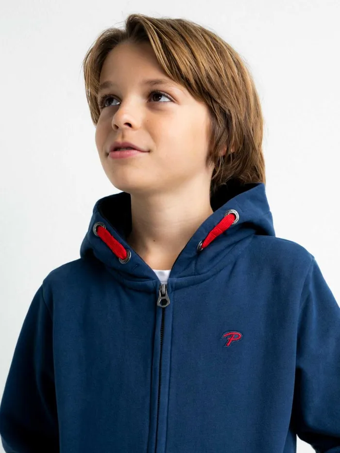Boys Knits and Sweats Petrol Industries Zipped Hoodie Petrol Blue