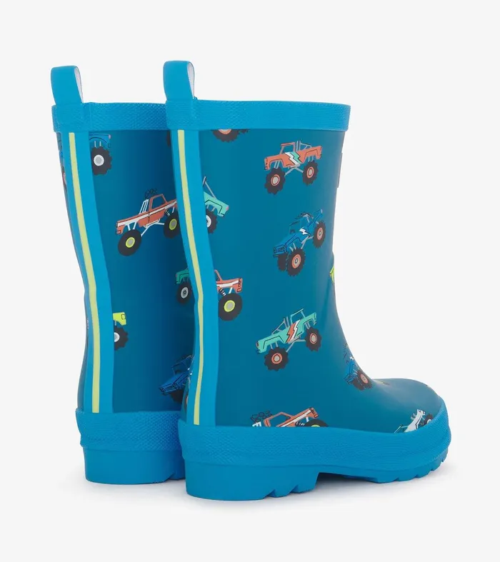 Boys Monster Trucks Matte Rain Boots Hatley