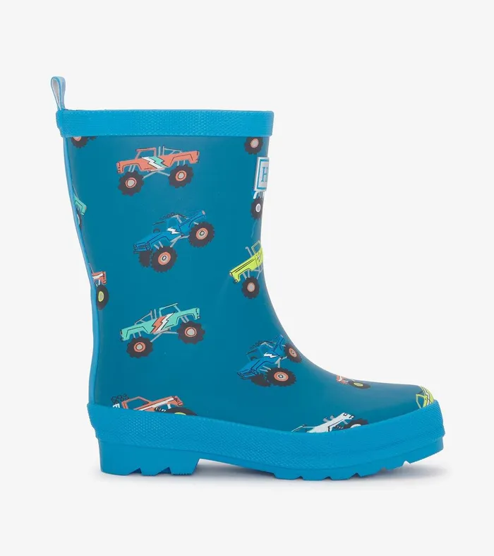 Boys Monster Trucks Matte Rain Boots Hatley