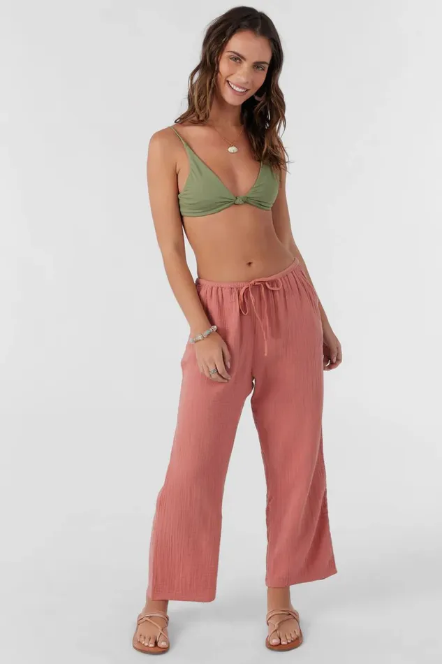 BRENDA CRINKLE DOUBLE GAUZE BEACH PANTS Canyon Rose Women O039NEILL Collections