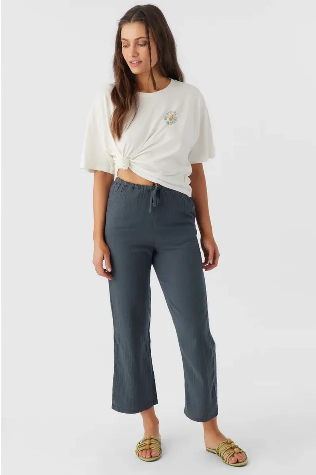 BRENDA CRINKLE DOUBLE GAUZE BEACH PANTS Slate Women O039NEILL Collections
