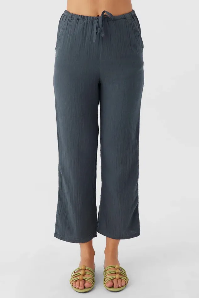 BRENDA CRINKLE DOUBLE GAUZE BEACH PANTS Slate Women O039NEILL Collections