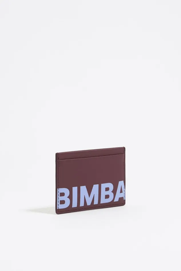 Burgundy Leather Card Holder Burgundy Women Bimba Y Lola Card Holders