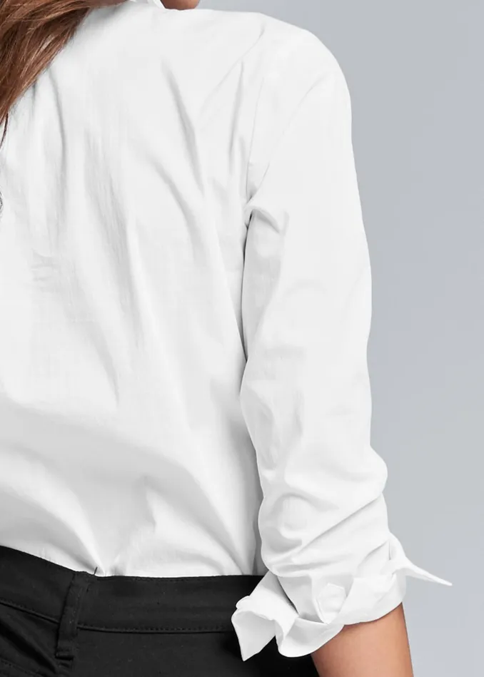 ButtonUp Bodysuit White Women VENUS Night Out Tops