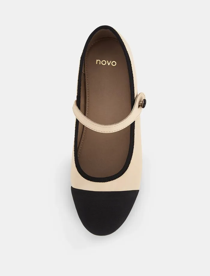 CALEN BUFFBLACK Ballet Flats Casuals NOVO Shoes Women