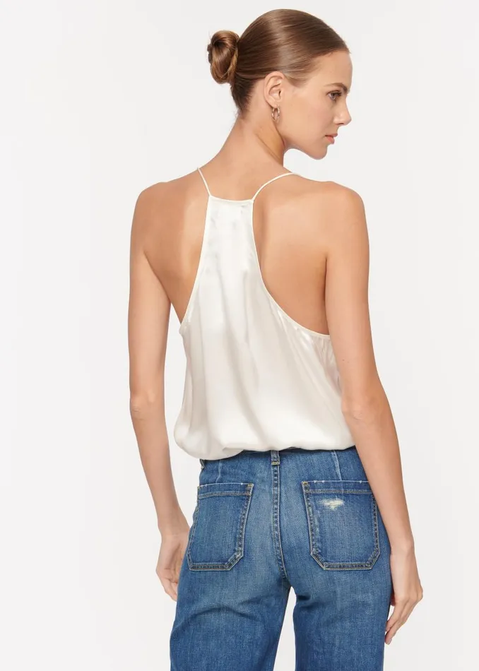 CAMI NYC Camisoles Women Racer Charmeuse Cami White