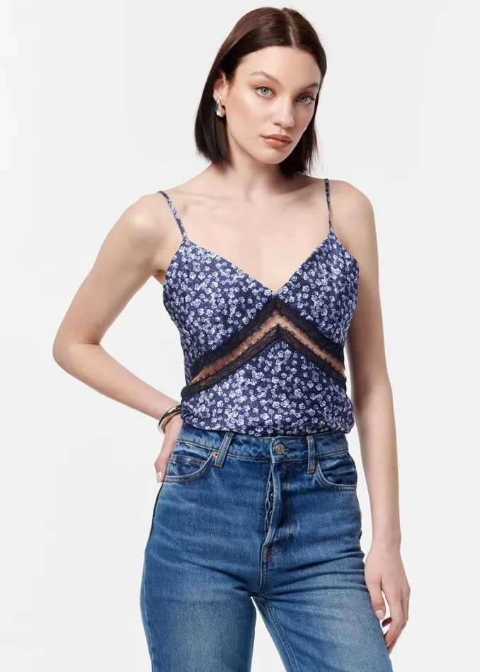 CAMI NYC Camisoles Women Trinity Cami Blue Pansy
