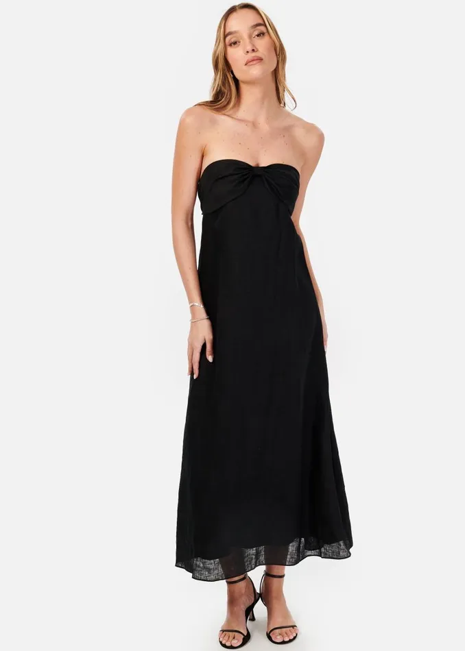 CAMI NYC Dresses Women Tilney Linen Dress Black