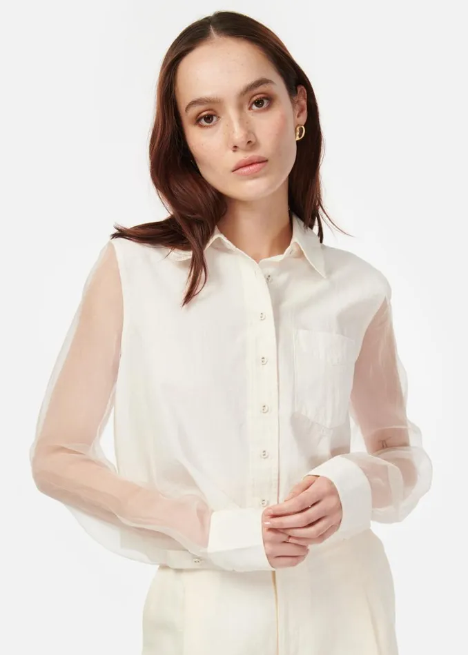 CAMI NYC Tops and Sweaters Women Pembroke Cropped Top Ceramic