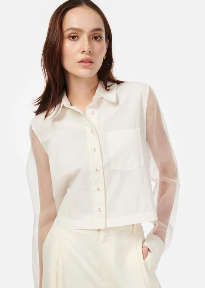 CAMI NYC Tops and Sweaters Women Pembroke Cropped Top Ceramic