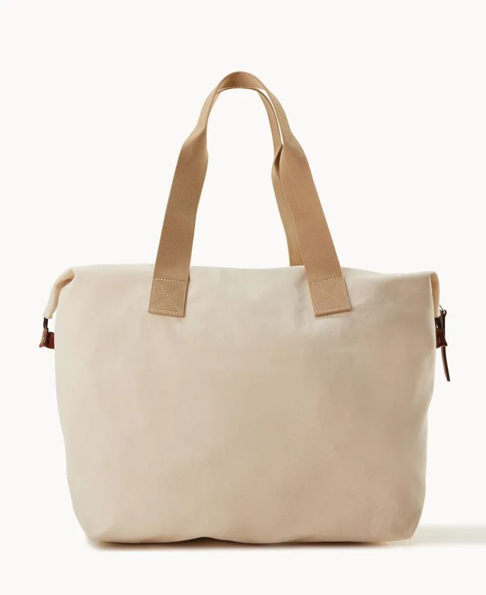 Canvas Carryall 50 Natural Woman Dooney and Bourke Totes Canvas Carryall 50 Natural Woman Dooney and Bourke Totes