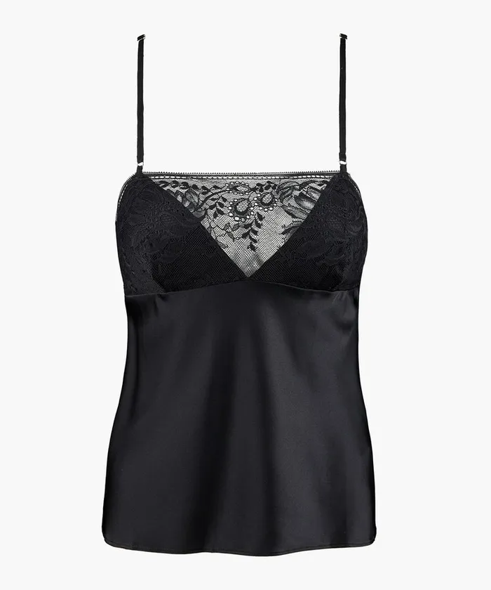 Caracos Femme Aubade Midnight Whisper Top Fines Bretelles Noir