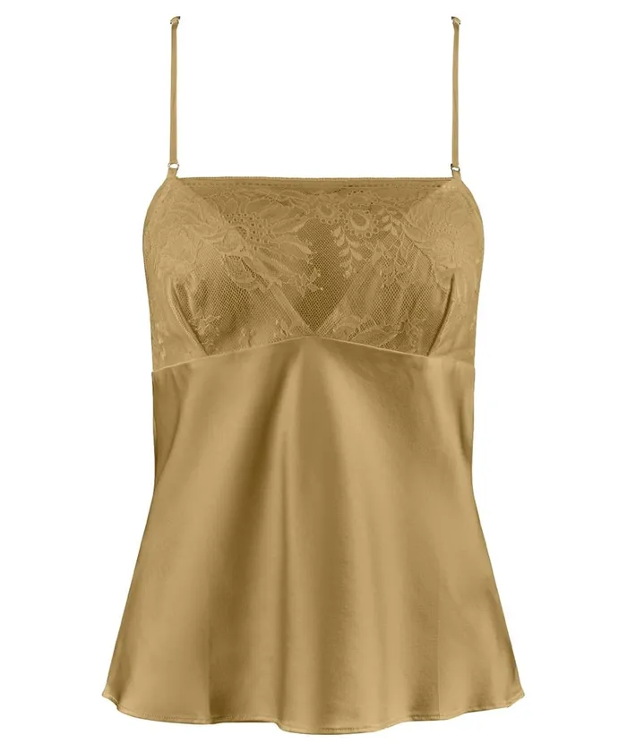 Caracos Femme Aubade Midnight Whisper Top Fines Bretelles Sublime Bronze