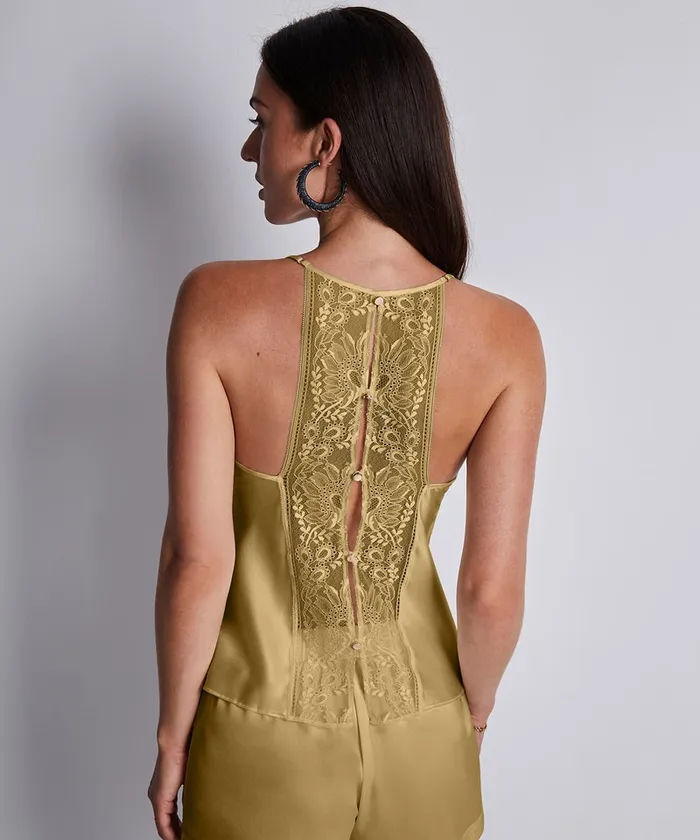 Caracos Femme Aubade Midnight Whisper Top Fines Bretelles Sublime Bronze