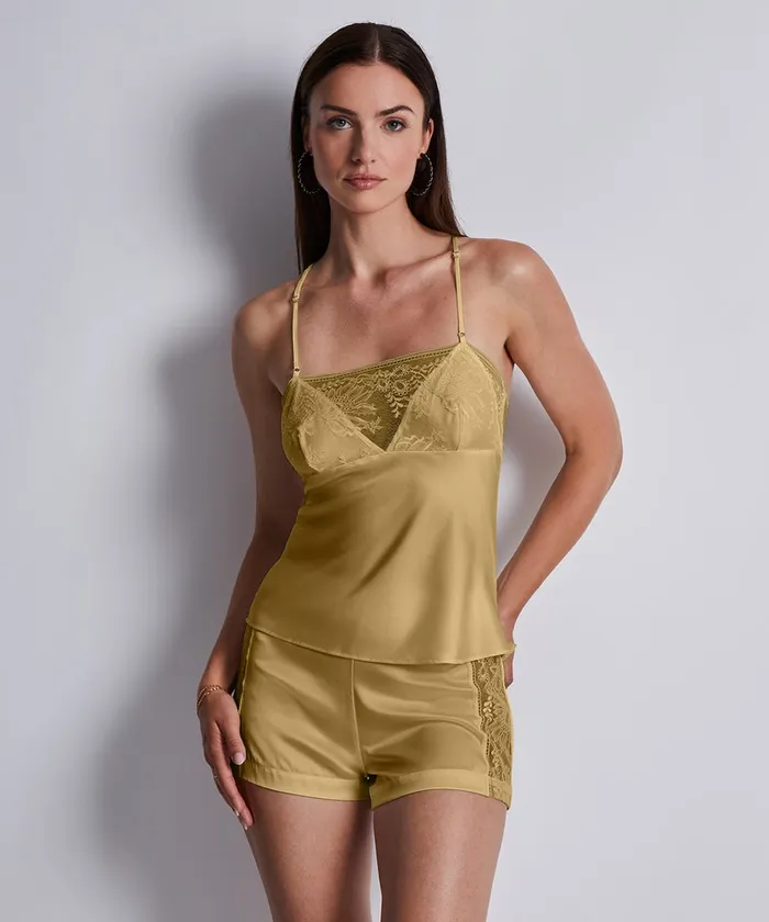 Caracos Femme Aubade Midnight Whisper Top Fines Bretelles Sublime Bronze