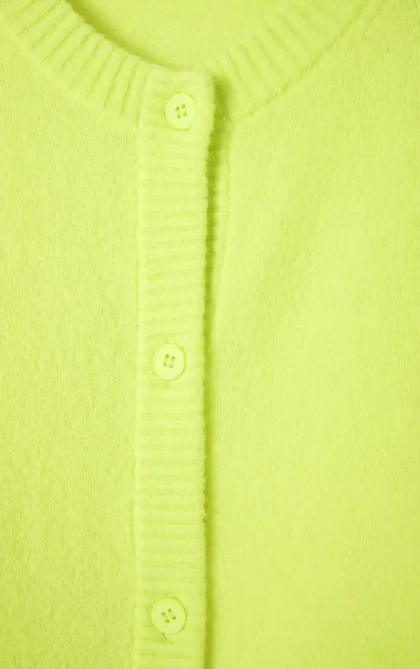 Cardigan Damsville Neon Yellow Women American Vintage Jumpers and Cardigans Cardigan Damsville Neon Yellow Women American Vintage Jumpers and Cardigans