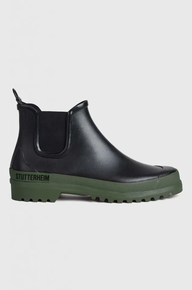 Chelsea Boots Women Stutterheim Chelsea Rainwalker BlackGreen