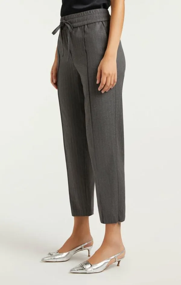 Cinq Sept Adalie Pant Lurex Pinstripe Charcoal Women Pants