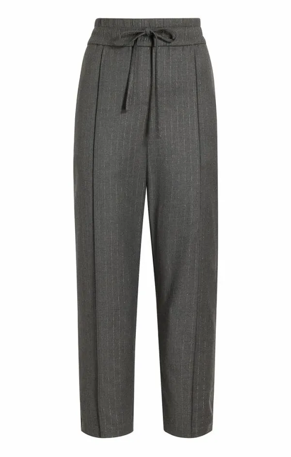 Cinq Sept Adalie Pant Lurex Pinstripe Charcoal Women Pants