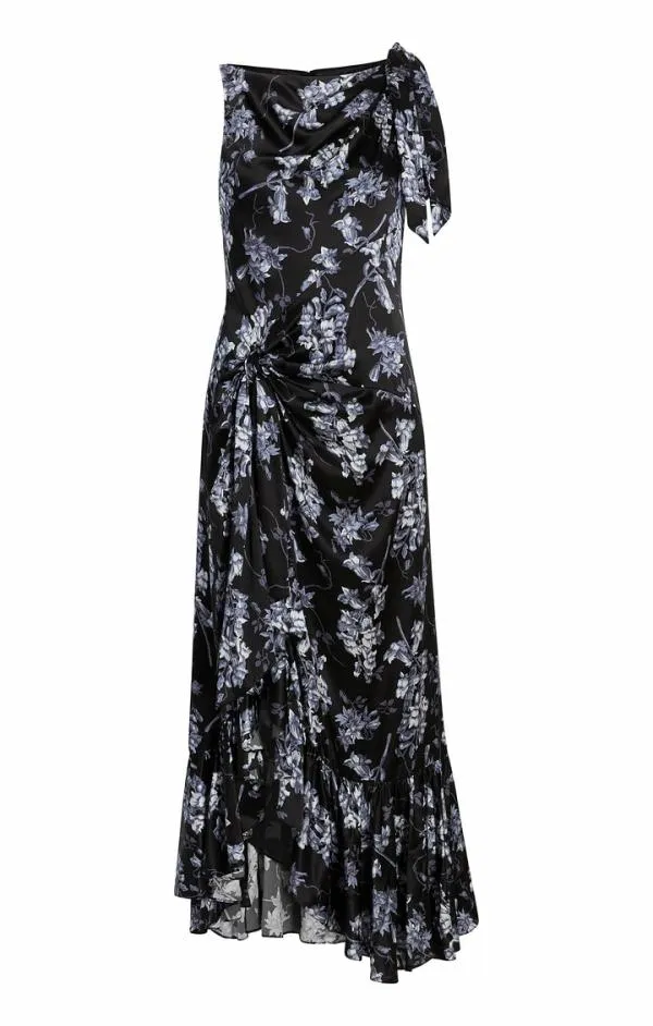 Cinq Sept Anwen Dress Costal Floral Black Multi Women Cocktail and Evening