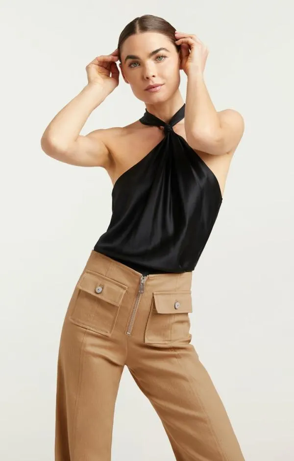 Cinq Sept Avani Top Black Women Tank Tops and Camisoles