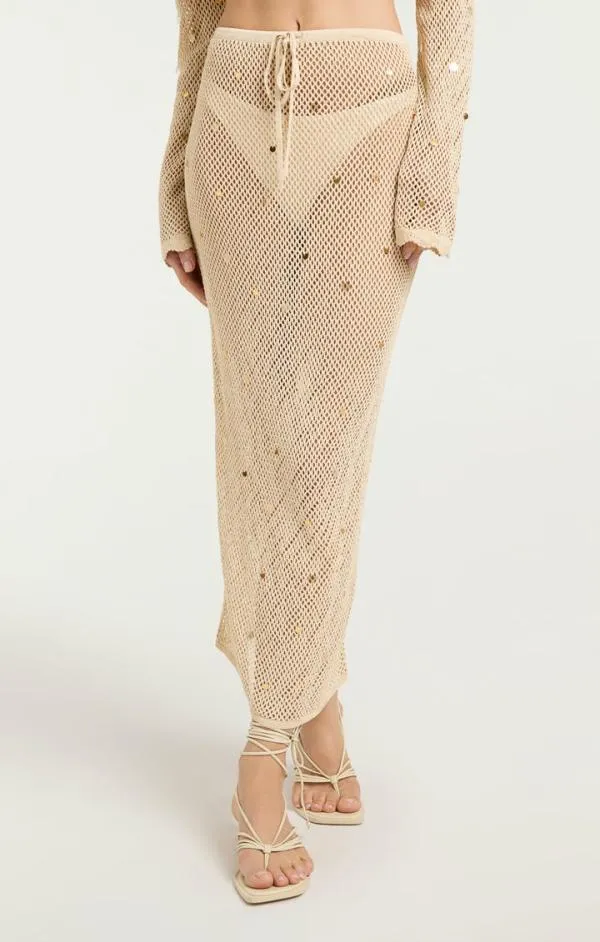 Cinq Sept Briar Skirt Naturalgold Women Skirts