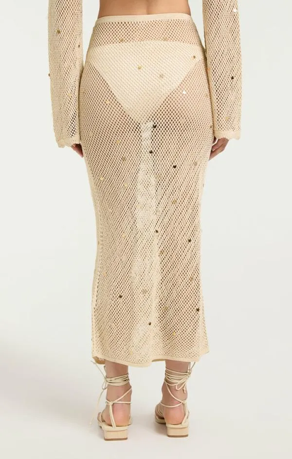 Cinq Sept Briar Skirt Naturalgold Women Skirts