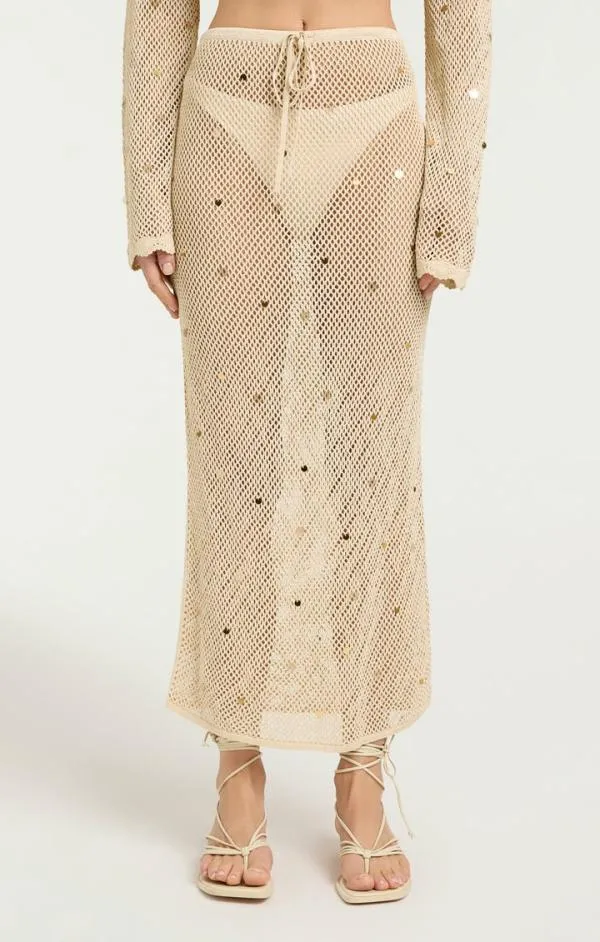 Cinq Sept Briar Skirt Naturalgold Women Skirts
