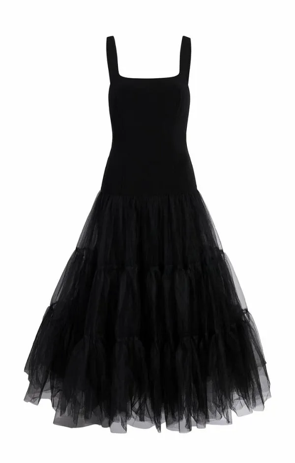 Cinq Sept Carolina Dress Black Women Midi
