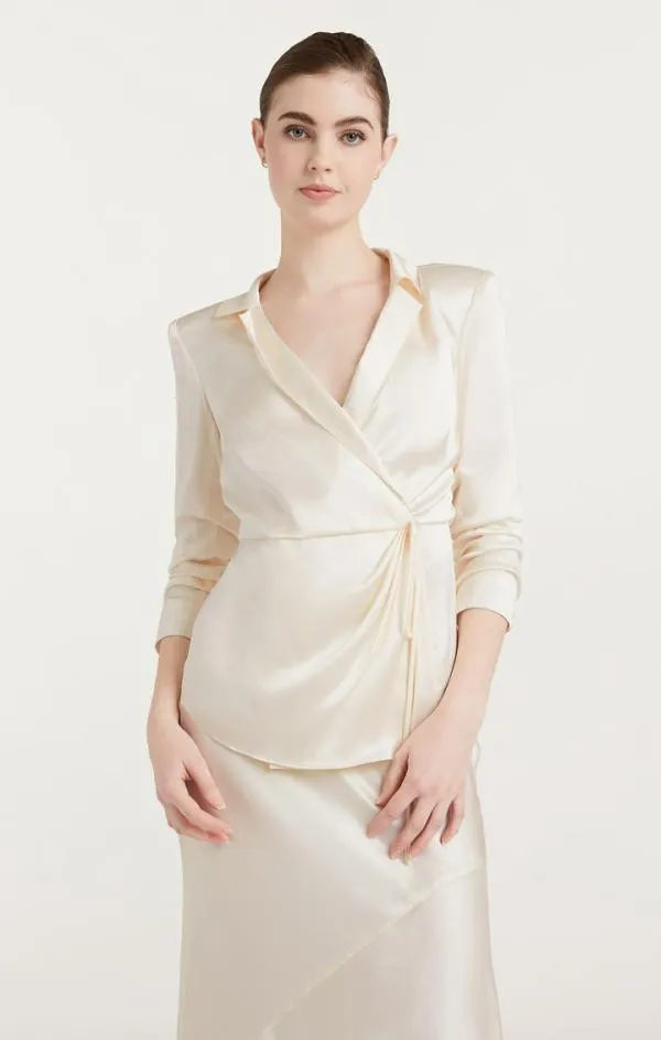 Cinq Sept Carter Top Ivory Women Long Sleeve Tops