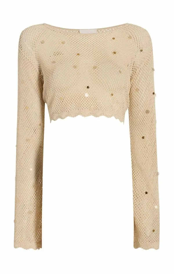 Cinq Sept Haven Top Naturalgold Women Long Sleeve Tops