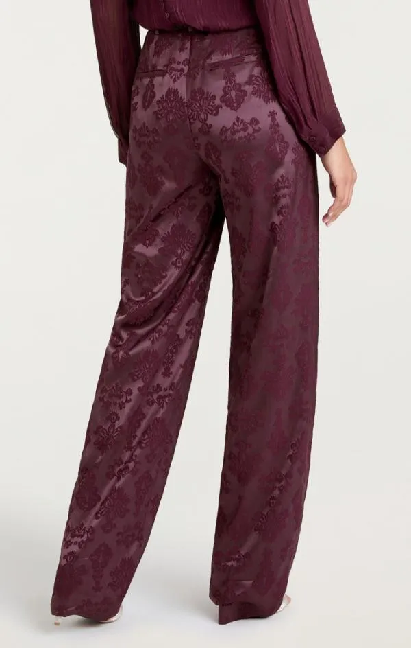 Cinq Sept Jacquard Collins Pant Dark Fig Women Pants