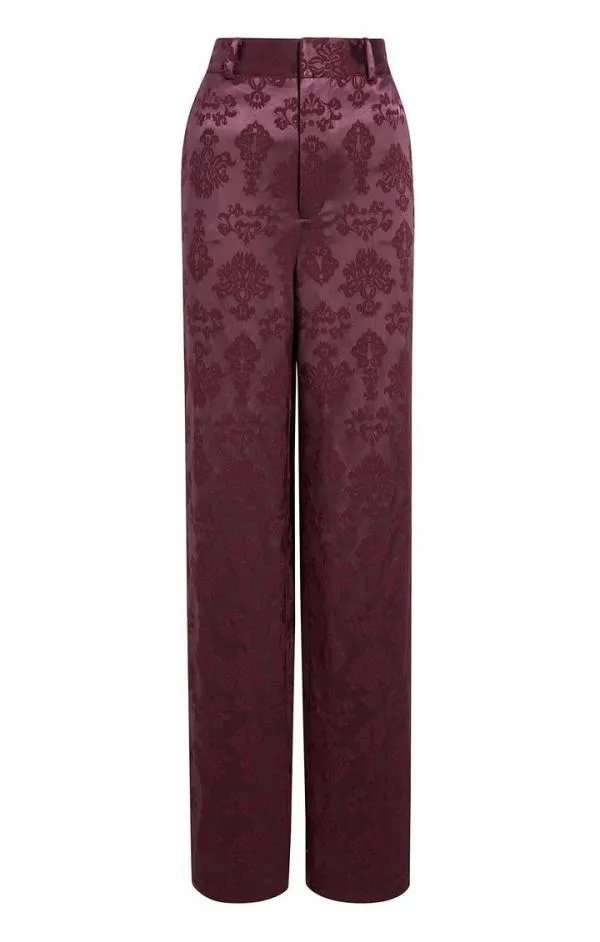 Cinq Sept Jacquard Collins Pant Dark Fig Women Pants