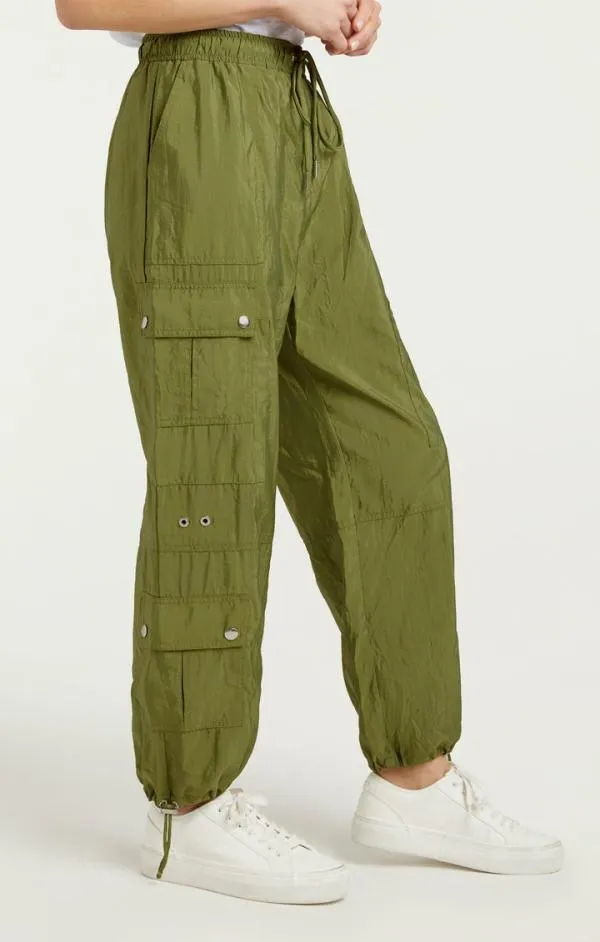 Cinq Sept Nitsan Parachute Pant Olive Green Women Pants