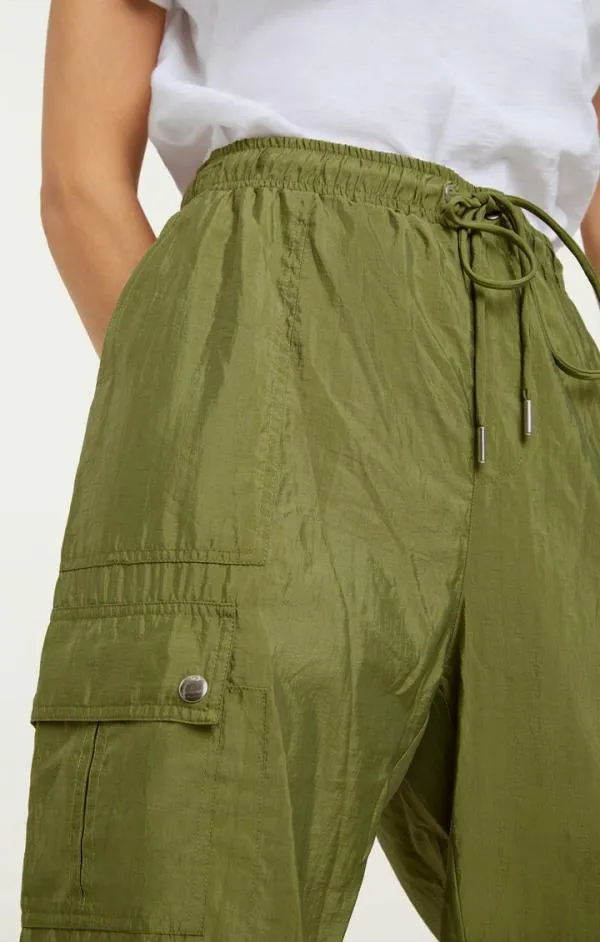 Cinq Sept Nitsan Parachute Pant Olive Green Women Pants