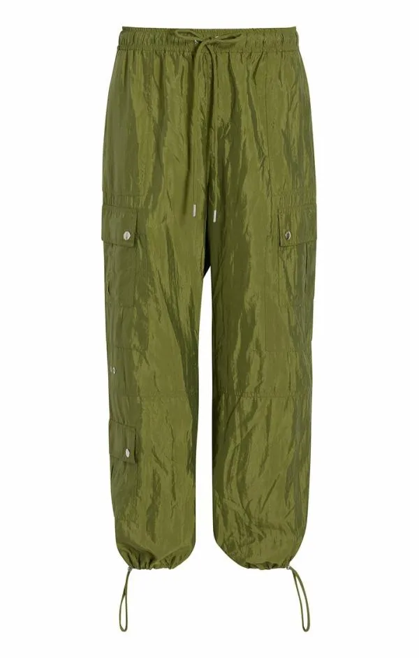Cinq Sept Nitsan Parachute Pant Olive Green Women Pants