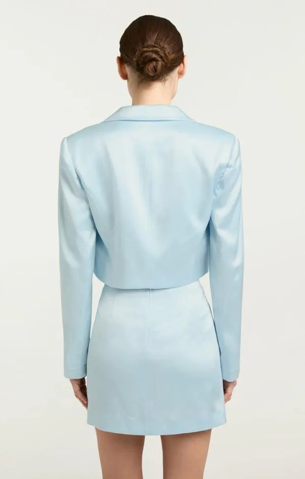 Cinq Sept Satin Ida Jacket Glacial Blue Women Blazers