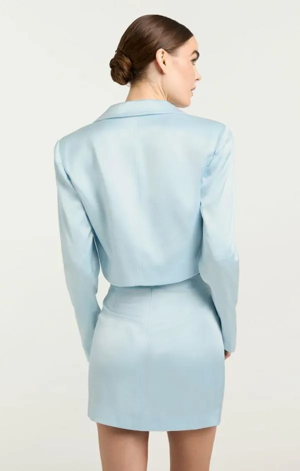 Cinq Sept Satin Ida Jacket Glacial Blue Women Blazers