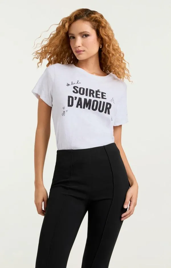 Cinq Sept Soiree D039amour Tee Whiteblack Women Tees