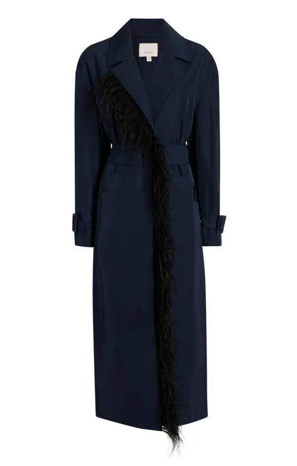 Cinq Sept Tillie Trench Navyblack Women Outerwear